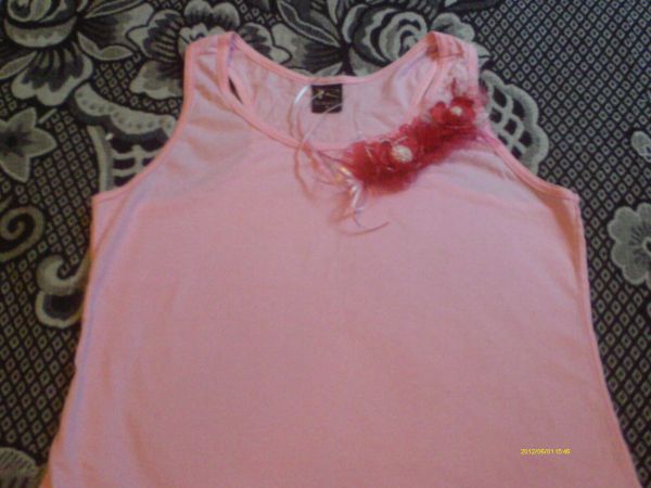 Blusa Rosa com aplicação